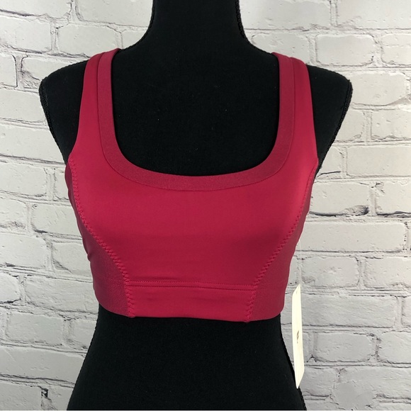 FABLETICS PAIGE LOW IMPACT RED/SILVER SPORTS BRA. SIZE ( XS) - Picture 4 of 12